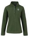 Chicago Bears Monochromatic Cutter & Buck Hunts Point Recycled Fleece Womens Hybrid Snap Placket Pullover Poplar Mannequin Thumbnail Image