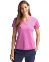 New York Giants Mono Cutter & Buck Forge Eco Heathered Stretch Womens Blade Top Gelato Heather Front Thumbnail Image
