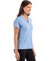 Carolina Panthers Mono Cutter & Buck Forge Eco Heathered Stretch Womens Blade Top Dark Atlas Heather Side Thumbnail Image