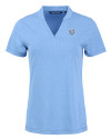 Chicago Bears Mono Cutter & Buck Forge Eco Heathered Stretch Womens Blade Top Dark Atlas Heather Mannequin Thumbnail Image