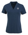 Chicago Bears Mono Cutter & Buck Forge Eco Heathered Stretch Womens Blade Top Dark Navy Blue Heather Mannequin Thumbnail Image