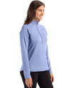 Buffalo Bills Monochromatic Cutter & Buck Peshastin Recycled Grid Fleece Womens Half Zip Pullover Hyacinth Heather Side Thumbnail Image