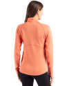 Cincinnati Bengals Historic Cutter & Buck Peshastin Fleece Recycled Womens Half Zip Pullover College Orange Heather Back Thumbnail Image