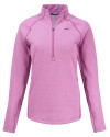 Los Angeles Chargers Mono Cutter & Buck Peshastin Fleece Recycled Womens Half Zip Pullover Gelato Heather Mannequin Thumbnail Image