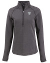 Chicago Bears Mono Cutter & Buck Peshastin Fleece Recycled Womens Half Zip Pullover Black Heather Mannequin Thumbnail Image