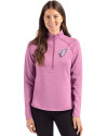 Arizona Cardinals Mono Cutter & Buck Peshastin Fleece Recycled Womens Half Zip Pullover Gelato Heather Front Thumbnail Image
