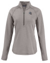 New England Patriots NFL Helmet Cutter & Buck Peshastin Fleece Recycled Womens Half Zip Pullover Elemental Grey Heather Mannequin Thumbnail Image