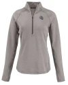 New England Patriots NFL Helmet Cutter & Buck Peshastin Fleece Recycled Womens Half Zip Pullover Elemental Grey Heather Mannequin Thumbnail Image