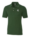 Michigan State Spartans Cutter & Buck Advantage Eco Tri-Blend Pique Mens Big and Tall Polo Hunter Green Mannequin Thumbnail Image