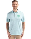 View image 7: Pittsburgh Steelers Monochromatic Cutter & Buck Pike Recycled Flora Print Mens Polo Fresh Mint Front
