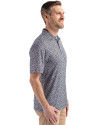 Green Bay Packers Historic Cutter & Buck Pike Eco Flora Print Recycled Mens Polo Black Side Thumbnail Image