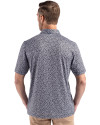 Green Bay Packers Historic Cutter & Buck Pike Eco Flora Print Recycled Mens Polo Black Back Thumbnail Image