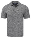 Chicago Bears Mono Cutter & Buck Pike Eco Flora Print Recycled Mens Polo Black Mannequin Thumbnail Image