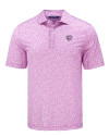 Chicago Bears Mono Cutter & Buck Pike Eco Flora Print Recycled Mens Polo Gelato Fuchsia Mannequin Thumbnail Image
