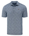 Chicago Bears Mono Cutter & Buck Pike Eco Flora Print Recycled Mens Polo Navy Blue Mannequin Thumbnail Image