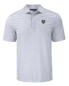 Chicago Bears Mono Cutter & Buck Pike Eco Flora Print Recycled Mens Polo Polished Medium Gray Mannequin Thumbnail Image