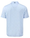 Chicago Bears Monochromatic Cutter & Buck Pike Recycled Flora Print Mens Polo Atlas Light Blue Mannequin Back Thumbnail Image