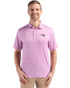 New England Patriots Mono Cutter & Buck Pike Eco Flora Print Recycled Mens Polo Gelato Fuchsia Front Thumbnail Image