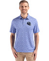 New York Giants NFL Helmet Cutter & Buck Pike Eco Flora Print Recycled Mens Polo Chelan Blue Front Thumbnail Image