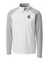 Michigan State Spartans Cutter & Buck Response Lightweight Hybrid Quarter Zip Mens Pullover Windbreaker White Mannequin Thumbnail Image