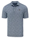 New England Patriots NFL Helmet Cutter & Buck Pike Eco Flora Print Recycled Mens Polo Navy Blue Mannequin Thumbnail Image