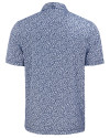 Carolina Panthers Americana Cutter & Buck Pike Eco Flora Print Recycled Mens Polo Navy Blue Mannequin Back Thumbnail Image