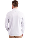 Michigan State Spartans Cutter & Buck Traverse Stretch Eco Quarter Zip Mens Pullover White Back Thumbnail Image