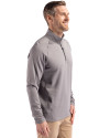 San Francisco 49ers NFL Helmet Cutter & Buck Peshastin Fleece Recycled Mens Half Zip Pullover Elemental Grey Heather Side Thumbnail Image