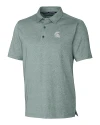 View image 7: Michigan State Spartans Cutter & Buck Forge Heathered Stretch Mens Polo Hunter Heather Mannequin