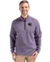 View image 4: Baltimore Ravens NFL Helmet Cutter & Buck Peshastin Recycled Grid Fleece Mens Half Zip Pullover College Purple Heather Front
