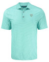 Chicago Bears Mono Cutter & Buck Pike Eco Shadow Check Print Recycled Mens Polo Fresh Mint Mannequin Thumbnail Image
