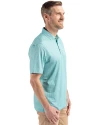 New York Giants Mono Cutter & Buck Pike Eco Shadow Check Print Recycled Mens Polo Fresh Mint Side Thumbnail Image