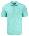 Los Angeles Chargers Mono Cutter & Buck Pike Eco Shadow Check Print Recycled Mens Polo Fresh Mint Mannequin Thumbnail Image