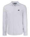 Carolina Panthers Americana Cutter & Buck Advantage Tri-Blend Eco Soft Pique Long Sleeve Knitted Mens Button Up White Mannequin Thumbnail Image