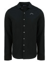 Los Angeles Chargers Mono Cutter & Buck Advantage Tri-Blend Eco Soft Pique Long Sleeve Knitted Mens Button Up Black Mannequin Thumbnail Image