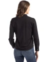 Green Bay Packers Cutter & Buck Advantage Tri-Blend Eco Soft Pique Long Sleeve Knitted Womens Button Up Black Back Thumbnail Image