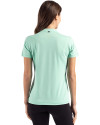 Tampa Bay Rays Mono Cutter & Buck Forge Eco Heathered Stretch Womens Blade Top Fresh Mint Heather Back Thumbnail Image