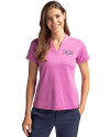 Tampa Bay Rays Mono Cutter & Buck Forge Eco Heathered Stretch Womens Blade Top Gelato Heather Front Thumbnail Image