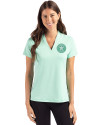 Houston Astro Mono Cutter & Buck Forge Eco Heathered Stretch Womens Blade Top Fresh Mint Heather Front Thumbnail Image