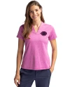 Cincinnati Reds Mono Cutter & Buck Forge Eco Heathered Stretch Womens Blade Top Gelato Heather Front Thumbnail Image