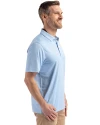 Chicago White Sox Mono Cutter & Buck Forge Epic Confidence Fine Line Stripe Stretch Recycled Mens Polo Atlas/White Side Thumbnail Image