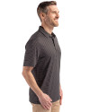 Houston Astro Mono Cutter & Buck Forge Epic Confidence Fine Line Stripe Stretch Recycled Mens Polo Black/White Side Thumbnail Image