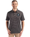 Baltimore Orioles City Connect Cutter & Buck Forge Epic Confidence Fine Line Stripe Stretch Recycled Mens Polo Black/White Front Thumbnail Image