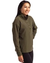 Tampa Bay Rays Mono Cutter & Buck Hunts Point Eco Textured Fleece Recycled Womens Snap Pullover Poplar Side Thumbnail Image
