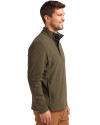 Philadelphia Phillies Mono Cutter & Buck Hunts Point Eco Textured Fleece Recycled Mens Snap Pullover Poplar Side Thumbnail Image