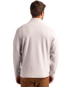 San Francisco Giants Cooperstown Cutter & Buck Hunts Point Eco Textured Fleece Recycled Mens Snap Pullover Polished Medium Gray Back Thumbnail Image
