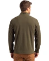 St. Louis Cardinals Mono Cutter & Buck Hunts Point Eco Textured Fleece Recycled Mens Snap Pullover Poplar Back Thumbnail Image