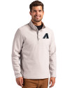 Arizona Diamondbacks Mono Cutter & Buck Hunts Point Eco Textured Fleece Recycled Mens Snap Pullover Polished Medium Gray Front Thumbnail Image