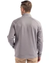 Athletics Cutter & Buck Peshastin Fleece Recycled Mens Full Zip Jacket Elemental Grey Heather Back Thumbnail Image