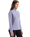 Seattle Mariners Mono Cutter & Buck Peshastin Fleece Recycled Womens Half Zip Pullover Hyacinth Heather Side Thumbnail Image